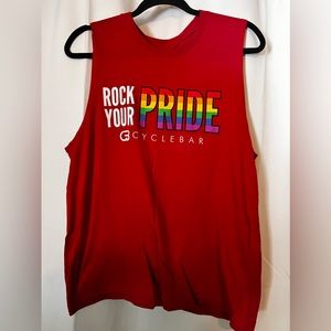 Cyclebar “rock your pride” pride tank top size medium